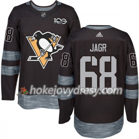 Pánské Hokejový Dres Pittsburgh Penguins Jaromir Jagr 68 1917-2017 100th Anniversary Adidas Černá Authentic